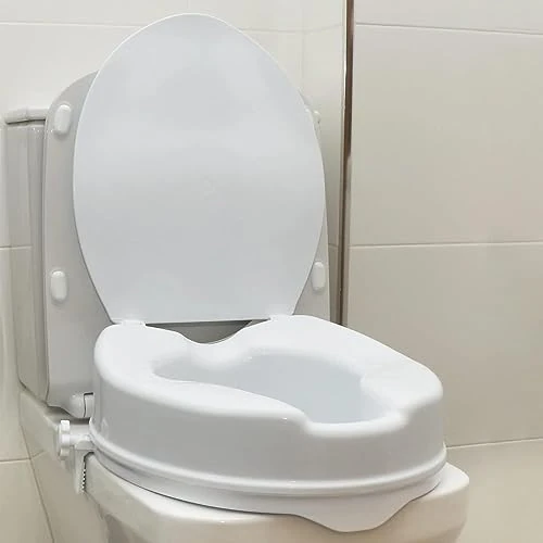 Offerta a tempo: OrtoPrime Rialzo WC per Disabili con Coperchio - Altezza 10 cm - Alzawater Ortopedico con Sistema di Fissaggio Laterale di Sicurezza - Rialzo water Universale Regolabile - 0.00% da 34.90 € a 34.90 €