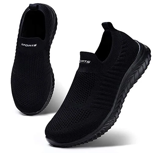 Oferta limitada: HKR Zapatillas Deportivas Mujer Sin Cordones Ligero Slip-on Malla Casual Tenis Transpirable Zapatos Fascitis Plantar para Caminar Correr Todo Negro 38 EU de 41.99 € a 41.99 € (ahorro 0.00%)