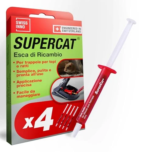 Limited-time offer: SWISSINNO Mouse Rat Trap Bait Syringes Peanut Butter Refill 4 Pack SuperCat from 8.04 £ to 7.72 £ (save 4%)