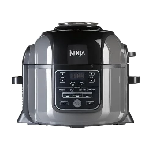 Offre limitée : Ninja Multicuiseur Foodi, Air Fryer, 7-en-1, 6L, 7 fonctions de cuisson, Autocuiseur Multifonction, Cuisson sous pression, Friture à l'air, Cuisson lente, Gril et plus, Acier brossé et Noir, OP300EU de 152.00 EUR à 152.00 EUR (remise 0%)