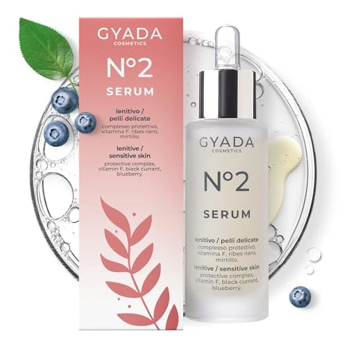 Offerta a tempo: GYADA COSMETICS, Siero Viso N.2 Lenitivo, per Pelli Sensibili, Reattive, Delicate e con Couperose, ad Azione Emolliente e Protettiva, a Base di Aloe Vera, 30 ml - 50% da 19.90 € a 9.99 €