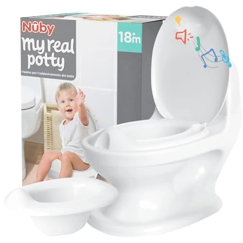 Offerta a tempo: Nuby My Real Potty Vasino Bambini con Sciacquone & Suoni Realistici, 18M+ - 0.00% da 29.99 € a 29.99 €