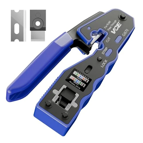 Offerta a tempo: VCE Pinza Crimpatrice 3in1 RJ45 Passante Blu 1 Pezzo - 0.00% da 25.99 € a 25.99 €