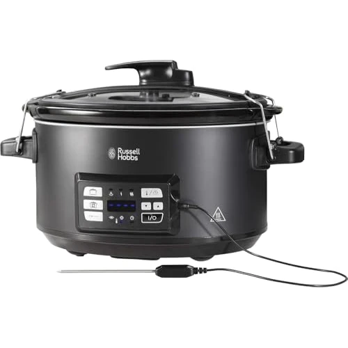 Oferta ograniczona: Russell Hobbs wolnowar, pojemność 6,5l, ceramiczny wyjmowany garnek, regulacja temperatury, urządzenie wielofunkcyjne, inteligentny czujnik temperatury, moc 350W, czarny matowy, Slow Cooker 25630-56 z 403.27 EUR na 403.27 EUR (znizka 0%)