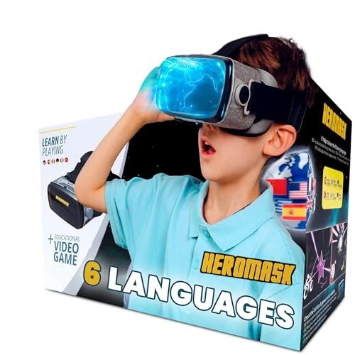 Limitiertes Angebot: Heromask Virtual Reality Brille Kinder + Sprachenlernen [Geschenke für Kinder]: Spanisch, Englisch etc. Lernspiele für Kinder von 5-12 Jahren. Pädagogisches Spielzeug, iOS von 59.00 EUR auf 59.00 EUR (Spare 0%)