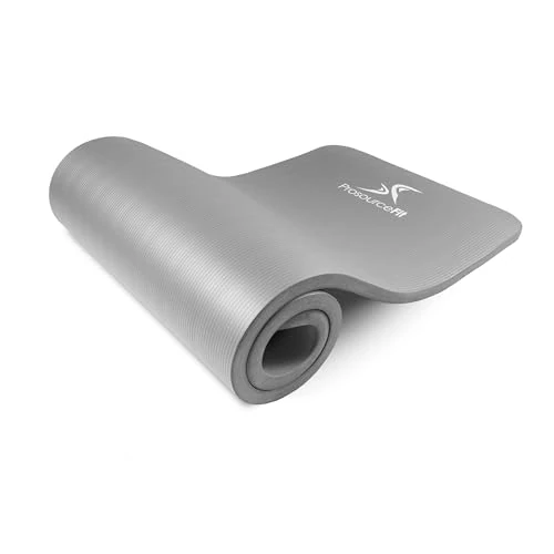 Zeitlich begrenztes Angebot: ProsourceFit Extra Thick Yoga and Pilates Mat ½” (13mm) or 1" (25mm), 71-inch Long High Density Exercise Mat with Comfort Foam and Carrying Strap, Grey von 34.99 € auf 34.99 € (0.00% Rabatt)