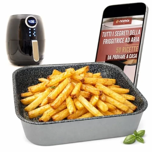 Tijdelijke aanbieding: NAMAI - Bakplaat 20 x 20 - Vierkante luchtfriteuse - Vaatwasmachinebestendig - Bakplaat voor oven - Aluminium - Steen-look - 20 cm (20 x 20) van 21.34 € naar 21.34 € (0.00% korting)