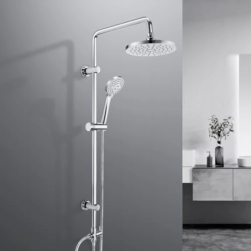 Limited-time offer: Joho Stainless Steel Shower System, Shower Rail Rain Shower Set with ABS, Shower Head Diameter 23 cm from 65.54 GBP to 65.54 GBP (save 0%)