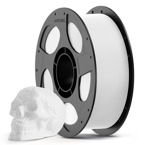 ANYCUBIC Filament PLA de 1,75 mm Pour Imprimante 3D, Précision Dimensionnelle +/- 0.02mm, Enroulement Soigné Bobine de 1KG Filament, Pour Plupart l’Impression 3D Blanc