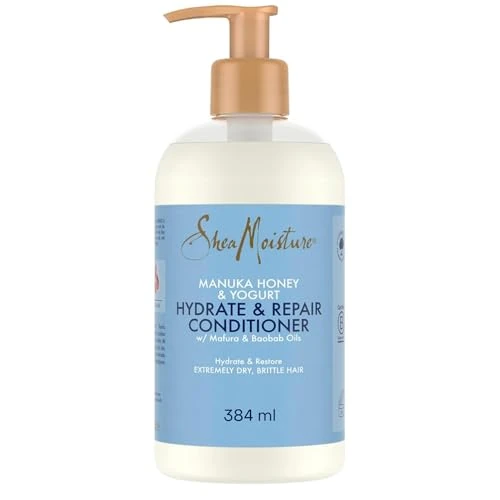 Limitiertes Angebot: SheaMoisture Hydrate & Repair Conditioner mit Manuka-Honig & Joghurt - sulfatfreie Haarspülung mit Baobaböl und Sheabutter, ideal bei extrem trockenem und hitzegeschädigtem Haar - 1 x 384 ml von 12.45 EUR auf 11.65 EUR (Spare 6%)