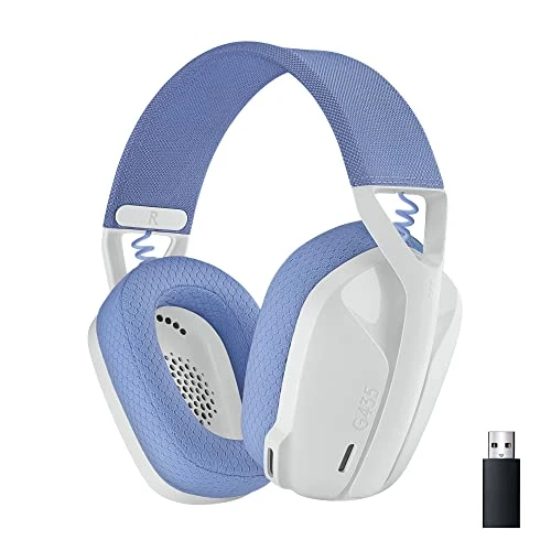 Offre limitee: Logitech G G435 LIGHTSPEED Casque Gamer sans fil + Bluetooth, léger, Micro intégré, Batterie de 18h, Compatible avec Dolby Atmos, PC, PS4, PS5, Mobile, Nintendo Switch & Switch 2 - Blanc de 44.99 EUR a 37.99 EUR (economie 16%)