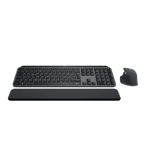 Offerta a tempo: Logitech MX Keys S Combo - Tastiera e Mouse Wireless con Palm Rest, illuminazione personalizzabile, Scorrimento veloce, Bluetooth, USB C, Windows/Linux/Chrome/Mac, Disposizione Italiano QWERTY-Grafite - 8% da 179.37 € a 165.09 €