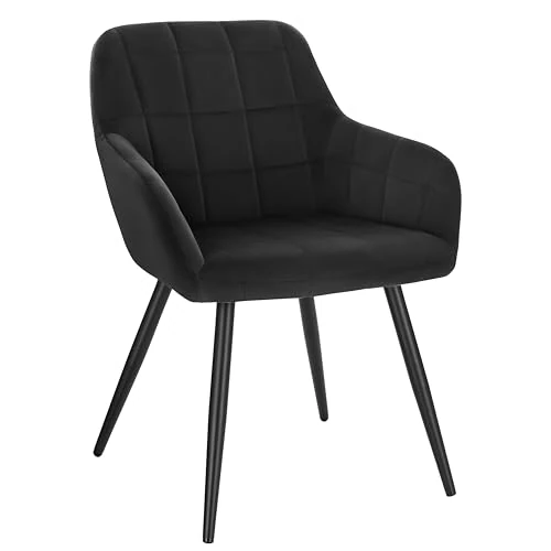 Tijdelijke aanbieding: WOLTU 1-delige eetkamerstoel met fluweel beklede keukenstoel, metalen poot, zwart BH93sz-1 van 89.99 € naar 89.99 € (0.00% korting)