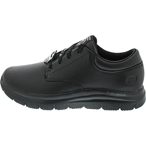Skechers Herren Flex Advantage Sr Fourche Uniform-Schuh, Black Leather, 42.5 EU