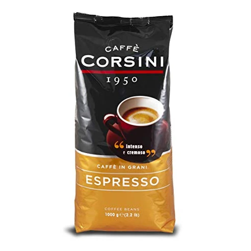 Caffè Corsini in Grani Espresso, 1kg. Auswahl von Kaffeebohnen für eine Mischung mit intensivem und cremigem Geschmack