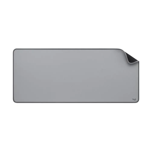 Oferta limitada: Logitech Desk Mat - Studio Series, Multifuncional, Alfombrilla de Ratón Grande, Protector de Escritorio, Base Antideslizante, Resiste Salpicaduras - Gris de 10.99 EUR a 10.99 EUR (ahorro 54%)