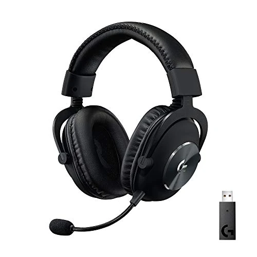 Logitech G PRO X LIGHTSPEED Auriculares inalámbricos para gaming con tecnología de filtro Blue VO!CE, transductores Pro-G de 50mm, DTS Headphone: X 2.0, 20+ horas batería, PC, PS5, PS4, Switch - Negro