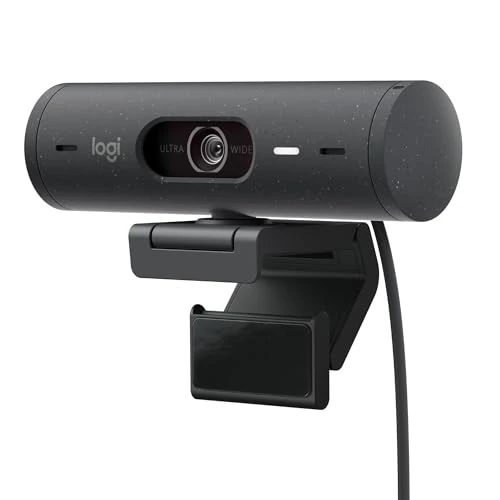 Logitech Brio 500 Full HD webcam, auto framing, Show Mode, noise reducing mics, privacy shutter, USB-C, streaming & video calling - Microsoft Teams, Google Meet, Zoom, PC/Mac - Graphite