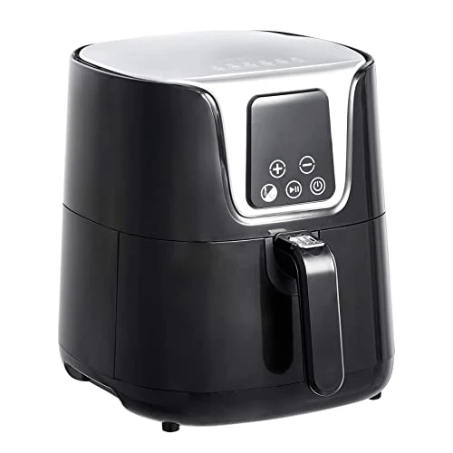 Tijdelijke aanbieding: Amazon Basics Compacte Multifunctionele Digita Zwart/Chromen Heteluchtfriteuse van 4 Liter van 67.09 € naar 67.09 € (0.00% korting)