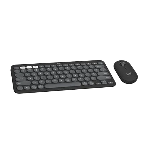 Beperkte aanbieding: Logitech Pebble 2 Combo, draadloos toetsenbord en muis, stil en draagbaar, aanpasbaar, Logi Bolt, Bluetooth, Easy-Switch voor Windows, macOS, iPadOS, Chrome, US International QWERTY indeling - Grafiet van 59.99 EUR naar 52.99 EUR (besparing 12%)