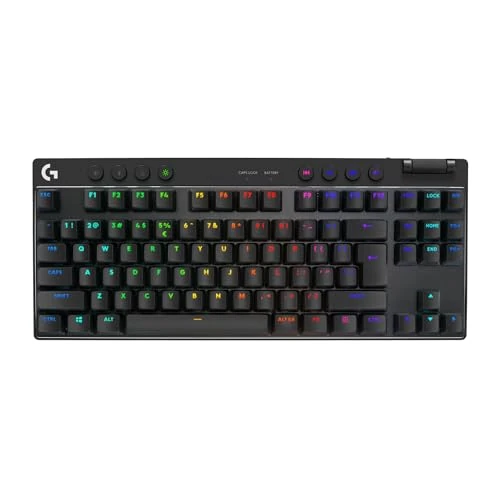 Offerta a tempo: Logitech G PRO X TKL LIGHTSPEED tastiera gaming wireless, design ultraportatile senza tastierino numerico, LIGHTSYNC RGB, tasti PBT, switch tattili (GX Brown), Italiano QWERTY, PC - Nero - 23% da 149.00 € a 114.33 €