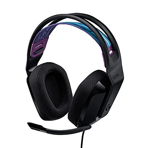 Offerta a tempo: Logitech G G335, cuffia gaming cablata con microfono flip-to-mute, jack audio da 3,5 mm, imbottiture in memory foam, leggera, compatibile con PC, PlayStation, Xbox, Nintendo Switch/Switch 2 - Nero - 50% da 79.99 € a 39.99 €