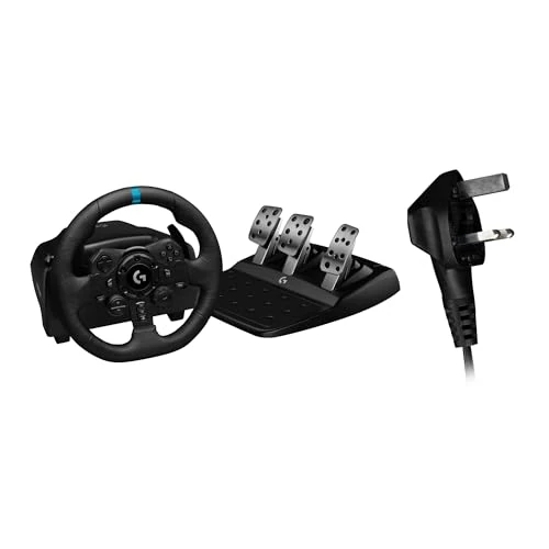 Offre limitée : Logitech G G923 Volant de Course et Pédales, Compatible PS5, PS4 et PC, Prise anglaise (Type G), UK Plug - Noir de 399.00 € à 209.99 € (47% de remise)