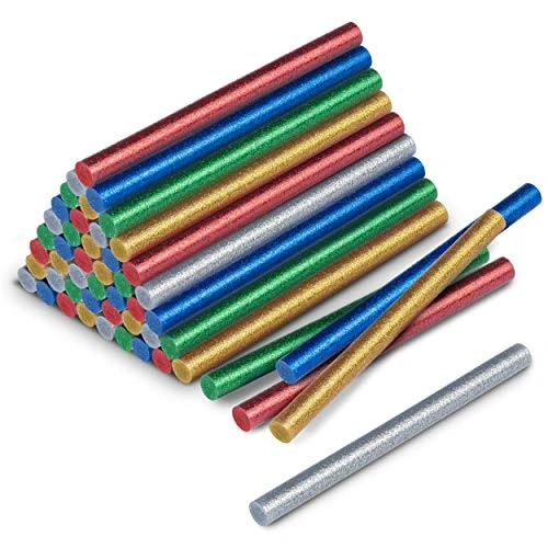 Confezione di stick di colla a caldo glitter, 50 pezzi (Ø 11 mm)