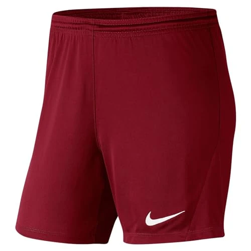 Nike, Dri-Fit Park 3, Pantalones Cortos De Fútbol De Punto, Equipo Rojo/Blanco, XL, Mujer