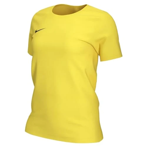 Nike W Nk Dry Park VII JSY SS Short Sleeve Top, Mujer, Tour Yellow/Black, XS