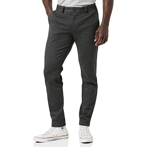 ONLY & SONS Męskie spodnie chinosy ONSMARK Slim Fit spodnie chinosy, ciemnoszary, 36W / 34L