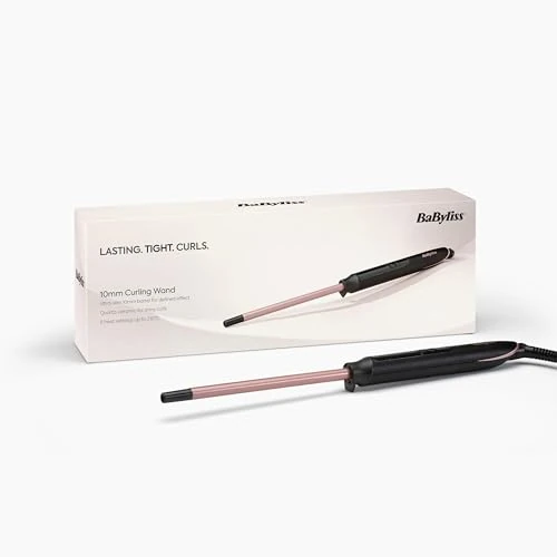 Offre limitee: BaByliss Boucleur 10 mm Curling Iron - Revêtement en Quartz-Céramique, 10 réglages de température, Design Compact , Rose & Noir, C449E de 39.90 EUR a 24.90 EUR (economie 38%)