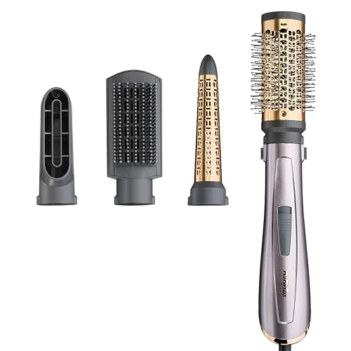 Offre limitee: BaByliss Brosse soufflante Air Style 1000 - Brosse soufflante Tout en Un : séchage, volume, lissage et boucles, Technologie ionique Anti-Frisottis , 4 Accessoires, Cuivre/Gris, AS136E de 43.88 EUR a 43.88 EUR (economie 0%)