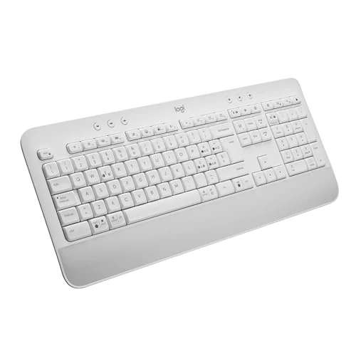 Logitech Signature K650 Wireless Keyboard with Wrist Rest, QWERTY Italian - White