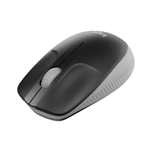Logitech Wireless Mouse M190 - Groot symmetrisch gerond ontwerp, batterijlevensduur van 18 maanden met energiebesparende modus, nauwkeurige cursorbesturing en precies scrollen, breed scrolwiel - Grijs