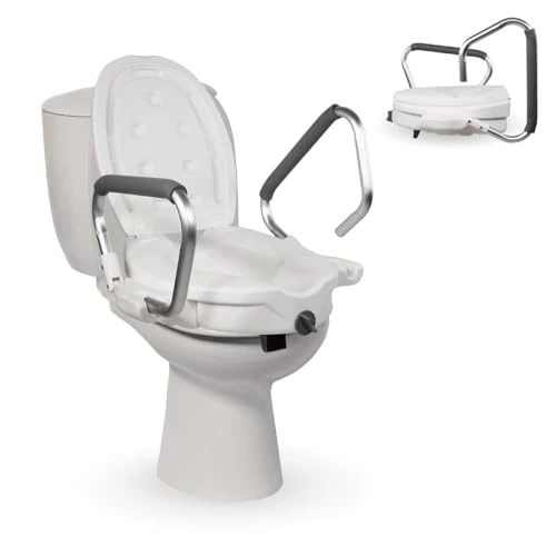 Tijdelijke aanbieding: Toiletverhoger met armleuningen | Met deksel en armleuningen | Wit | Guadiana | Mobiclinic van 69.95 € naar 69.95 € (0.00% korting)