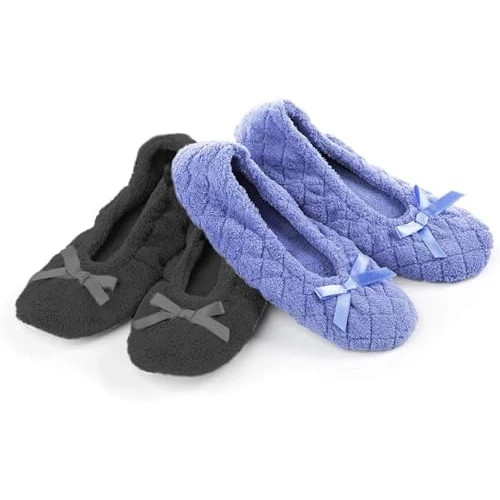 Oferta limitada: Isotoner Bailarinas para mujer, acolchadas, sólidas, 2 unidades, Periwinkle Acolchado Fresno Macizo, 37/38.5 EU de 26.50 € a 24.75 € (ahorro 7%)