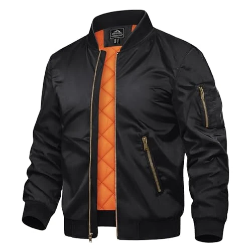 Limited offer: TACVASEN Men's Bomber Jacket Casual Winter Warm Windbreaker Outwear Full Zip Padded Lined Coats from 47.98 EUR to 47.98 EUR (save 0%)