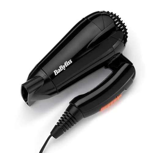 Offre limitée : BaByliss Sèche-cheveux de voyage pliable Sèche-cheveux léger et puissant de 2000 W, Bi-voltage, Utilisation universelle, 2 réglages de température/vitesse, Noir/orange, 5344E de 29.98 EUR à 17.99 EUR (remise 40%)
