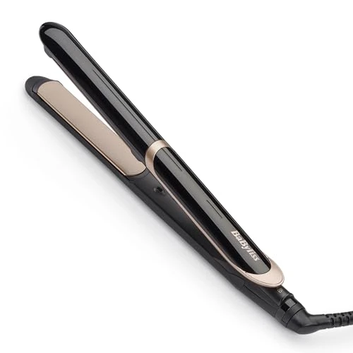 BaByliss Super Smooth Piastra Capelli Professionale, funzione ionica anti-crespo, tappetino termo-resistente, Tecnologia Advanced Ceramic, Riscaldamento rapido, 6 temperature da 140°C a 235°C, ST393E