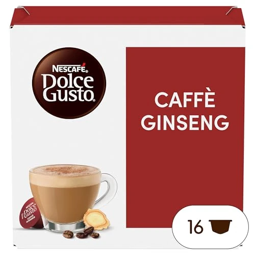 Offerta a tempo: NESCAFÉ DOLCE GUSTO Caffè Ginseng, 6 Confezioni da 16 Capsule (96 Capsule Compatibili) — 25% da 29,40 € a 21,98 €