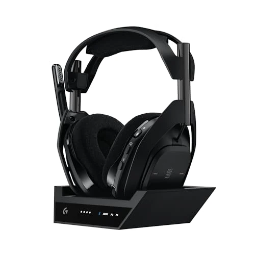 Logitech G Astro A50 X LIGHTSPEED, bezprzewodowy zestaw słuchawkowy do gier + podstawa, PRO-G GRAPHENE,PLAYSYNC na Xbox Series X|S, PS5, PC,Nintendo Switch/Switch 2, Bluetooth,HDMI 2.1 Passthru-Czarny