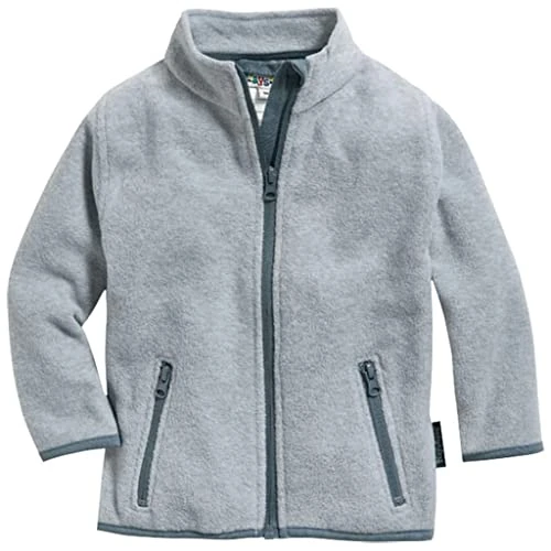Playshoes Fleece-Jacke, Giacca in Pile Unisex - Bambini e ragazzi, Grigio (Melange), 140