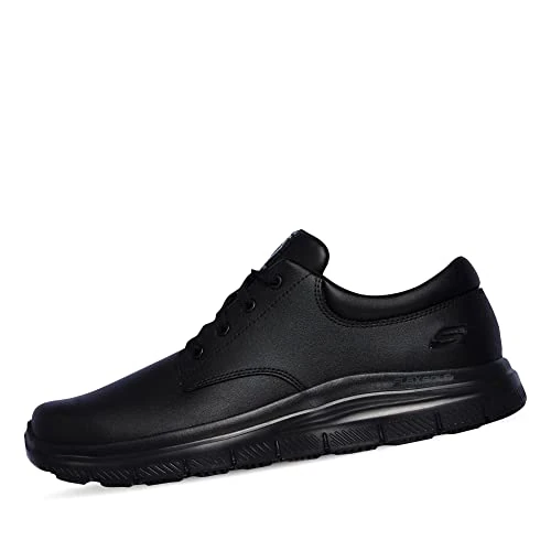 Offerta a tempo: Skechers Uomo Flex Advantage Sr Fourche Casual Shoes, Black Leather, 48.5 EU - 25% da 94.95 € a 70.99 €