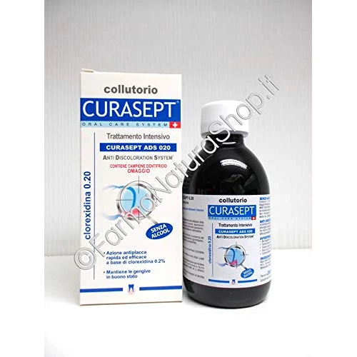 Curasept Bain de bouche intensif 0,20 % 200 + 200 ml sans alcool