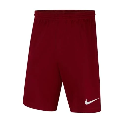 Offerta a tempo: Nike Park III NB - Pantaloncini Unisex per Bambini, Unisex - Bambini, Pantaloncini, BV6865-677, Squadra Rosso/Bianco., XL - 28% da 17.99 € a 12.99 €