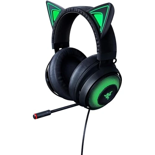 Tijdelijke aanbieding: Razer Kraken Kitty - Gaming Headset de Kattenoorheadset met Instelbare RGB Chroma Verlichting (Microfoon Met Actieve Ruisonderdrukking, THX Spatial Audio, Bediening Op De Oorschelp) Zwart van 71.99 € naar 71.99 € (0.00% korting)
