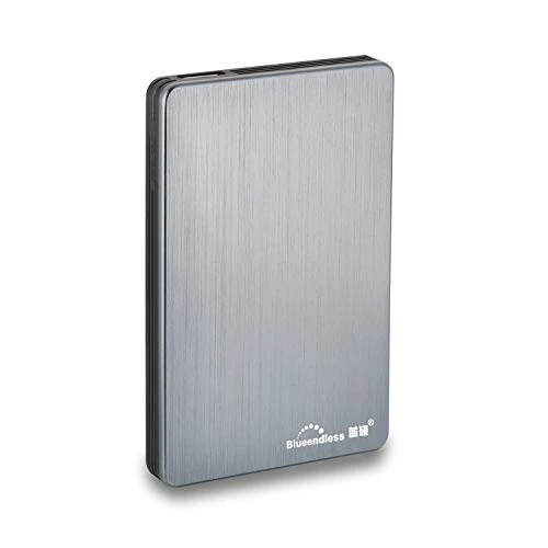 Blueendless Disque Dur Externe Portable avec USB3.0 pour Ordinateur de Bureau et Portable 6,3 cm 500Go Gris