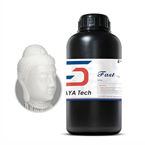 Siraya Tech Fast Resina ABS-Like para Impresora 3D 405nm UV-Curable, No Frágil, Alta Precisión, Fotopolímero Estándar para Impresión 3D LCD DLP (Blanco, 1kg)