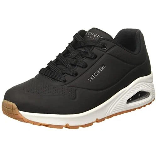 Oferta limitada: Skechers Uno Stand On Air, Zapatillas Mujer, Negro Y Blanco, 38 EU Ancho de 79.95 € a 71.96 € (ahorro 10%)